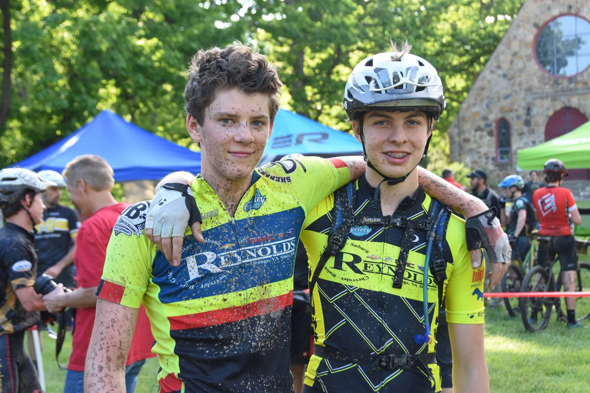 Junior mountain bikers